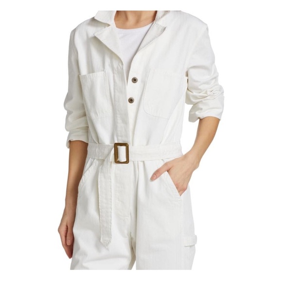 🛑SOLD🛑 New! NILI LOTAN Marie Military Jumpsuit in White - Picture 4 of 14